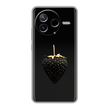 Силиконовый чехол на Poco F7 Pro с принтом Черная клубника Силиконовый чехол на Poco F7 Pro с принтом Черная клубника
