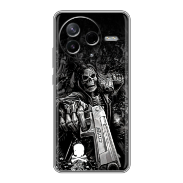 Силиконовый чехол на Poco F7 Pro с принтом Скелет Силиконовый чехол на Poco F7 Pro с принтом Скелет