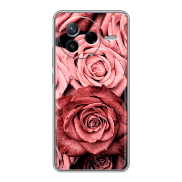 Силиконовый чехол на Poco F7 Pro с принтом Цветы розы Силиконовый чехол на Poco F7 Pro с принтом Цветы розы