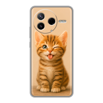 Силиконовый чехол на Poco F7 Pro с принтом котенок Силиконовый чехол на Poco F7 Pro с принтом котенок