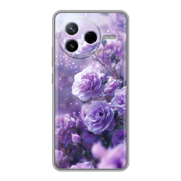 Силиконовый чехол на Poco F7 Pro с принтом Розы цветы