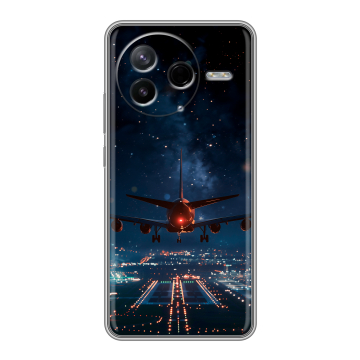 Силиконовый чехол на Poco F7 Pro с принтом самолет Силиконовый чехол на Poco F7 Pro с принтом самолет