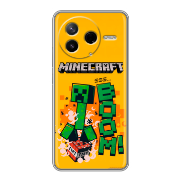 Силиконовый чехол на Poco F7 Pro с принтом Майнкрафт Minecraft Силиконовый чехол на Poco F7 Pro с принтом Майнкрафт Minecraft
