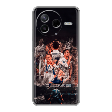 Силиконовый чехол на Poco F7 Pro с принтом Реал Роналдо Real Ronaldo