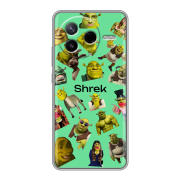 Силиконовый чехол на Poco F7 Pro с принтом Шрек Shrek
