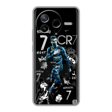 Силиконовый чехол на Poco F7 Pro с принтом Реал Роналдо