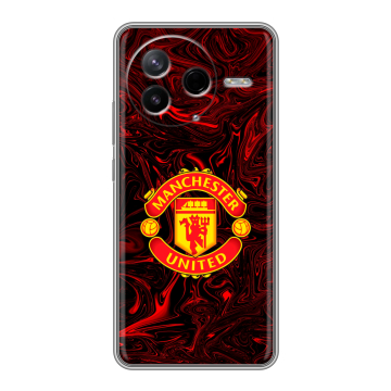 Силиконовый чехол на Poco F7 Pro с принтом Manchester United