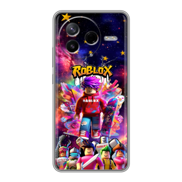 Силиконовый чехол на Poco F7 Pro с принтом Roblox Роблокс