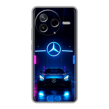Силиконовый чехол на Poco F7 Pro с принтом Mercedes Мерседес Силиконовый чехол на Poco F7 Pro с принтом Mercedes Мерседес