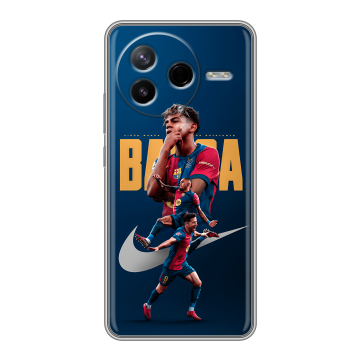 Силиконовый чехол на Poco F7 Pro с принтом Барселона Barca Yamal Силиконовый чехол на Poco F7 Pro с принтом Барселона Barca Yamal