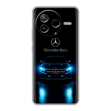 Силиконовый чехол на Poco F7 Pro с принтом Mercedes Мерседес