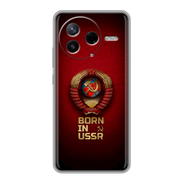 Силиконовый чехол на Poco F7 Pro с принтом Флаг Герб СССР Силиконовый чехол на Poco F7 Pro с принтом Флаг Герб СССР