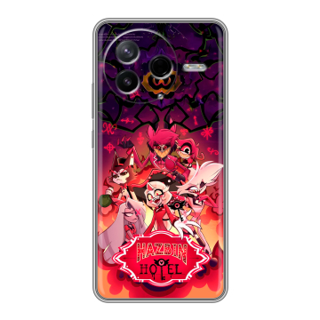Силиконовый чехол на Poco F7 Pro с принтом Hazbin Hotel Отель Хазбин Силиконовый чехол на Poco F7 Pro с принтом Hazbin Hotel Отель Хазбин