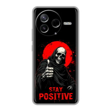 Силиконовый чехол на Poco F7 Pro с принтом смешной скелет Силиконовый чехол на Poco F7 Pro с принтом смешной скелет