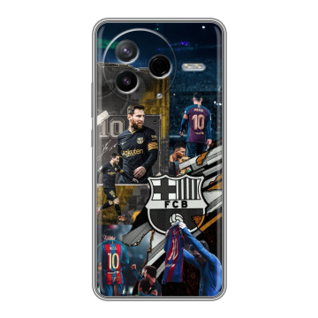 Силиконовый чехол на Poco F7 Pro с принтом Messi Barcelona Силиконовый чехол на Poco F7 Pro с принтом Messi Barcelona