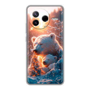 Силиконовый чехол на Poco F7 Pro с принтом Новый год