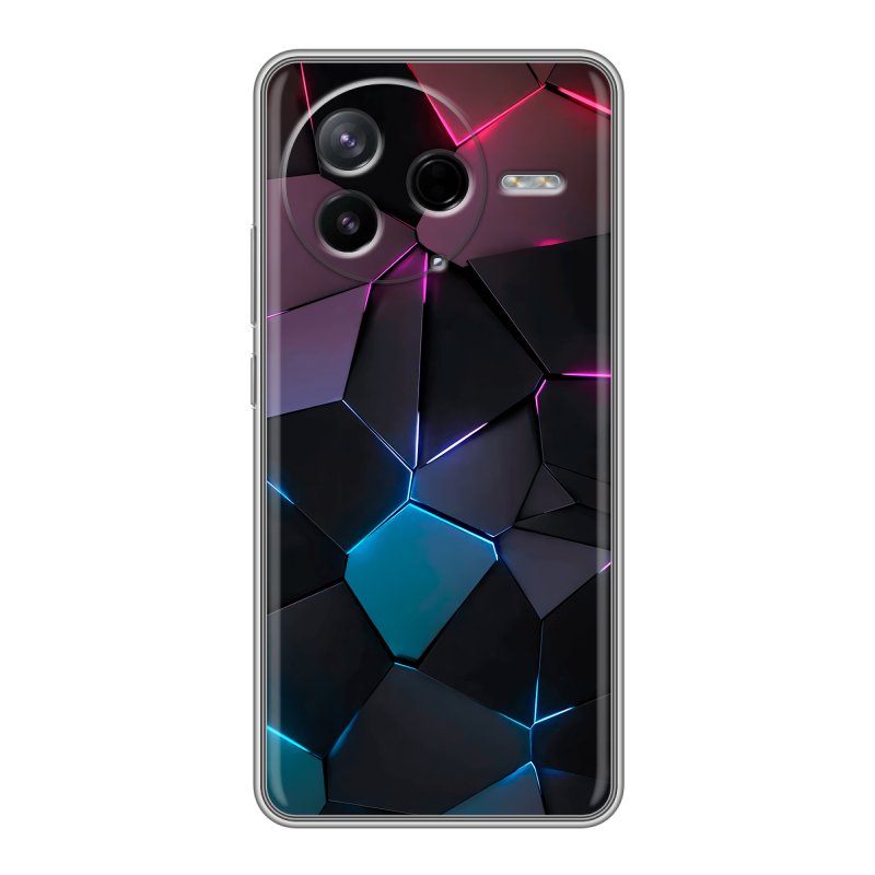 Силиконовый чехол на Poco F7 Pro с принтом Геометрия неона Силиконовый чехол на Poco F7 Pro с принтом Геометрия неона