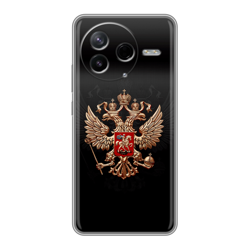 Силиконовый чехол на Poco F7 Pro с принтом Герб России Силиконовый чехол на Poco F7 Pro с принтом Герб России