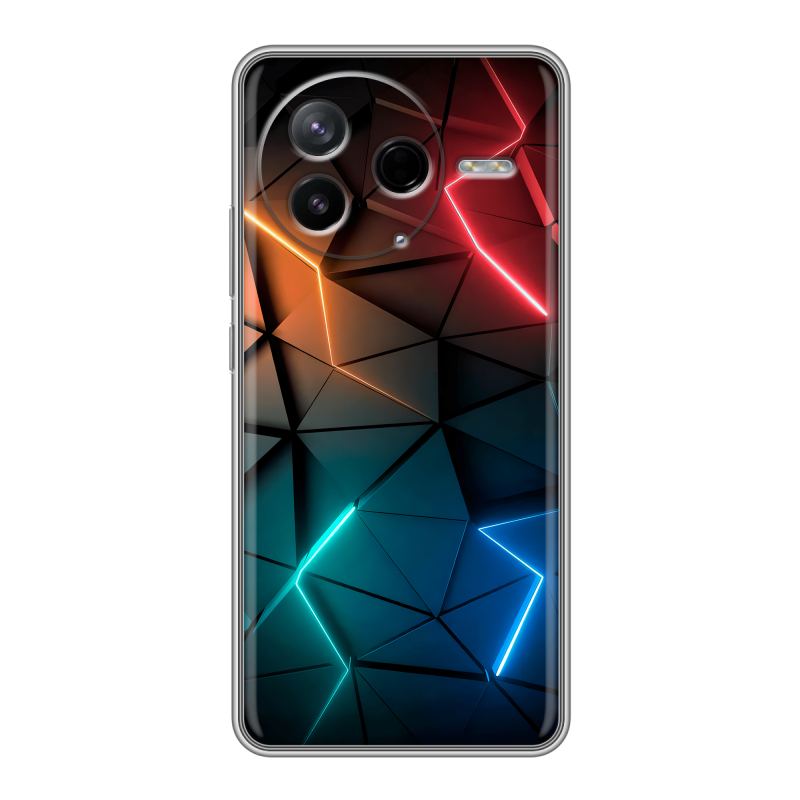 Силиконовый чехол на Poco F7 Pro с принтом Абстракция неон Силиконовый чехол на Poco F7 Pro с принтом Абстракция неон