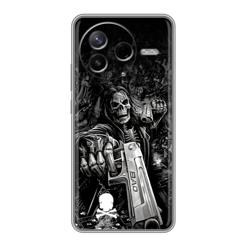 Силиконовый чехол на Poco F7 Pro с принтом Скелет Силиконовый чехол на Poco F7 Pro с принтом Скелет