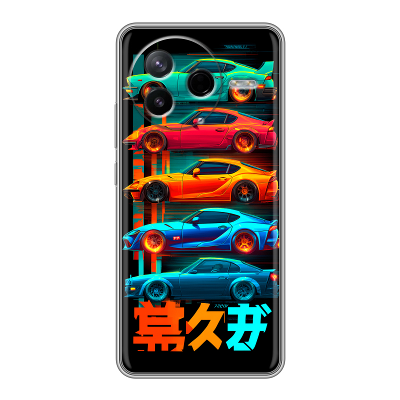 Силиконовый чехол на Poco F7 Pro с принтом машины тачки Силиконовый чехол на Poco F7 Pro с принтом машины тачки