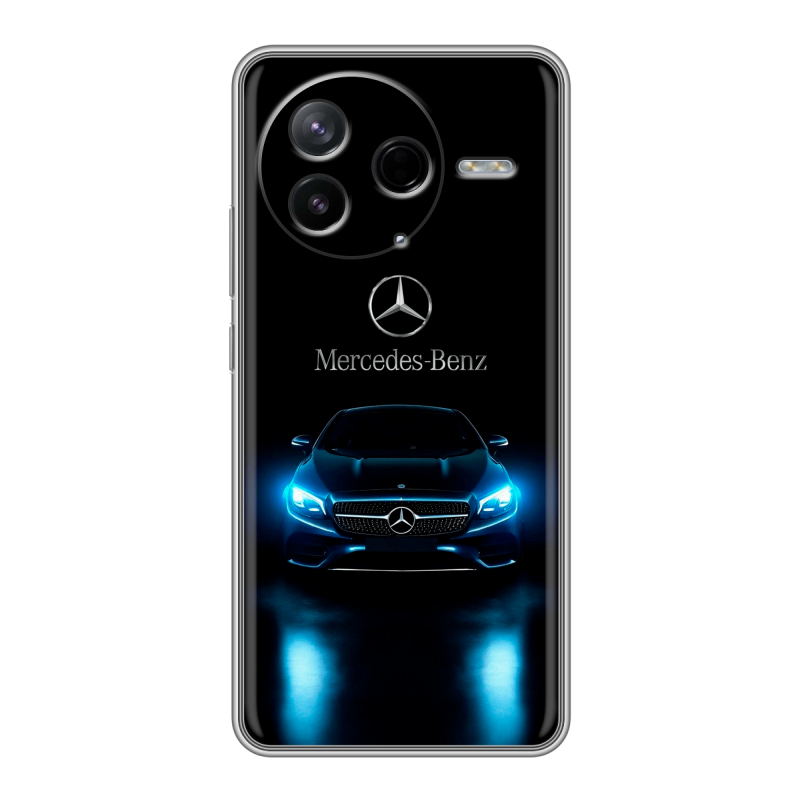 Силиконовый чехол на Poco F7 Pro с принтом Mercedes Мерседес Силиконовый чехол на Poco F7 Pro с принтом Mercedes Мерседес