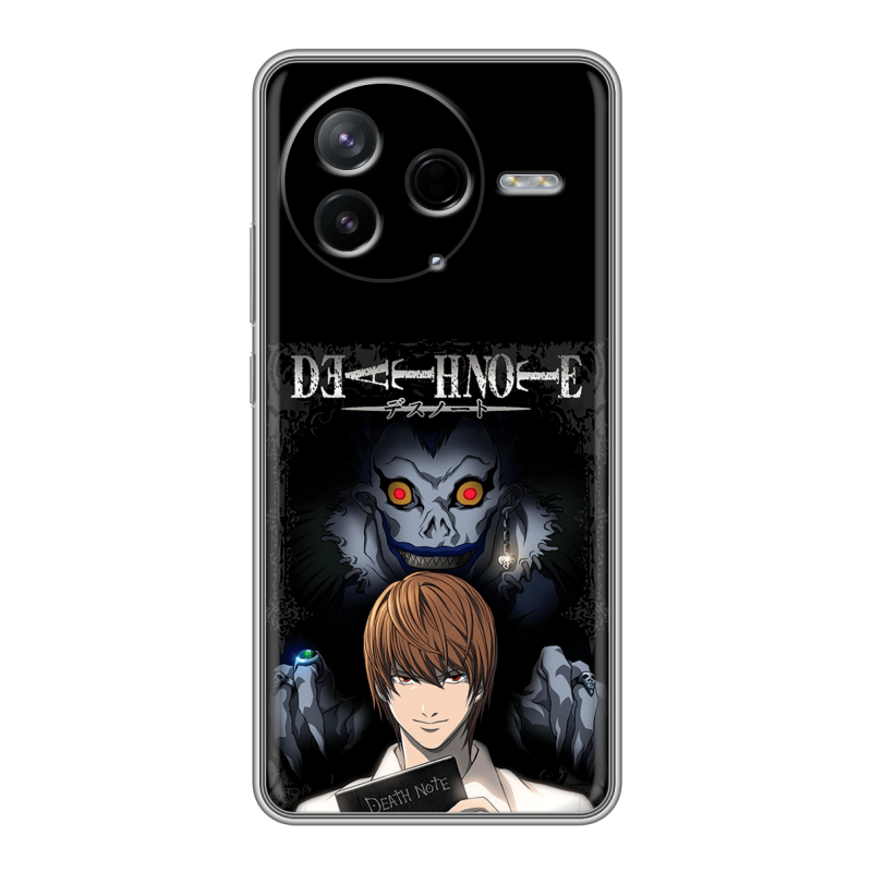 Силиконовый чехол на Poco F7 Pro с принтом Death note Тетрадь смерти Силиконовый чехол на Poco F7 Pro с принтом Death note Тетрадь смерти