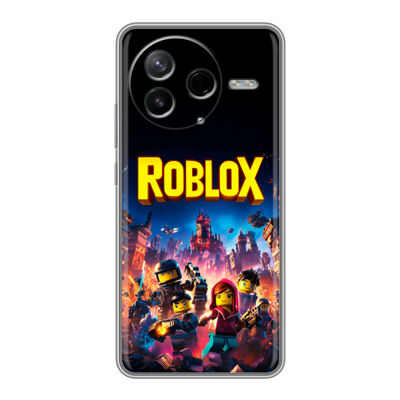 Силиконовый чехол на Poco F7 Pro с принтом Roblox Роблокс Силиконовый чехол на Poco F7 Pro с принтом Roblox Роблокс