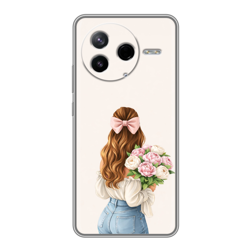 Силиконовый чехол на Poco F7 Pro с принтом женский Силиконовый чехол на Poco F7 Pro с принтом женский