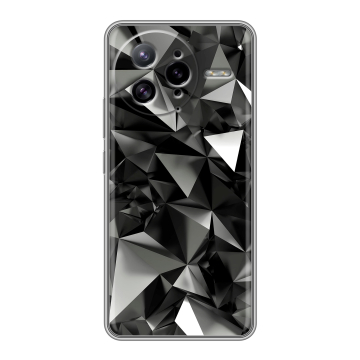 Силиконовый чехол на Poco F7 Ultra с принтом Черные кристаллы Силиконовый чехол на Poco F7 Ultra с принтом Черные кристаллы