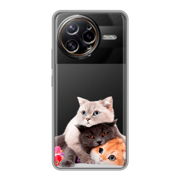 Силиконовый чехол на Poco F7 Ultra с принтом Кошки Силиконовый чехол на Poco F7 Ultra с принтом Кошки
