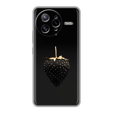 Силиконовый чехол на Poco F7 Ultra с принтом Черная клубника Силиконовый чехол на Poco F7 Ultra с принтом Черная клубника