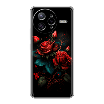 Силиконовый чехол на Poco F7 Ultra с принтом Розы красные Силиконовый чехол на Poco F7 Ultra с принтом Розы красные