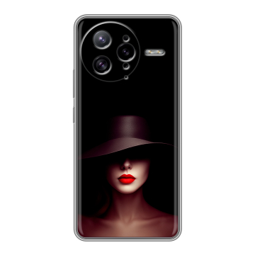 Силиконовый чехол на Poco F7 Ultra с принтом Девушка в шляпе Силиконовый чехол на Poco F7 Ultra с принтом Девушка в шляпе