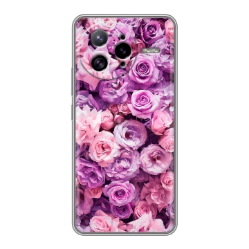 Силиконовый чехол на Poco F7 Ultra с принтом лавандовые розы