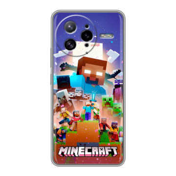 Силиконовый чехол на Poco F7 Ultra с принтом Майнкрафт Minecraft