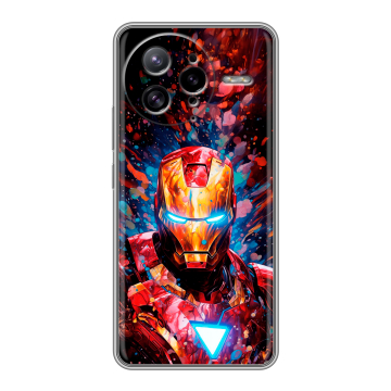 Силиконовый чехол на Poco F7 Ultra с принтом Железный человек Ironman Силиконовый чехол на Poco F7 Ultra с принтом Железный человек Ironman