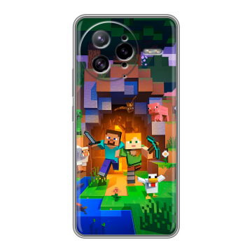 Силиконовый чехол на Poco F7 Ultra с принтом Майнкрафт Minecraft