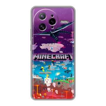 Силиконовый чехол на Poco F7 Ultra с принтом Майнкрафт Minecraft Силиконовый чехол на Poco F7 Ultra с принтом Майнкрафт Minecraft