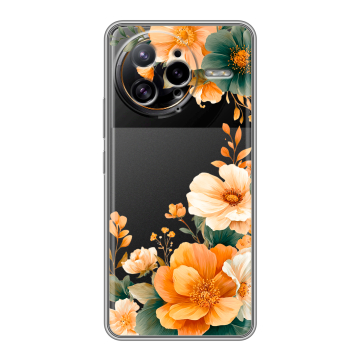 Силиконовый чехол на Poco F7 Ultra с принтом Цветы принт