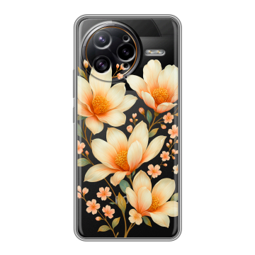 Силиконовый чехол на Poco F7 Ultra с принтом Цветы