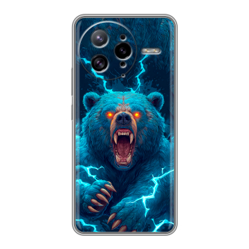 Силиконовый чехол на Poco F7 Ultra с принтом Медведь