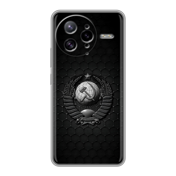 Силиконовый чехол на Poco F7 Ultra с принтом Герб Флаг СССР