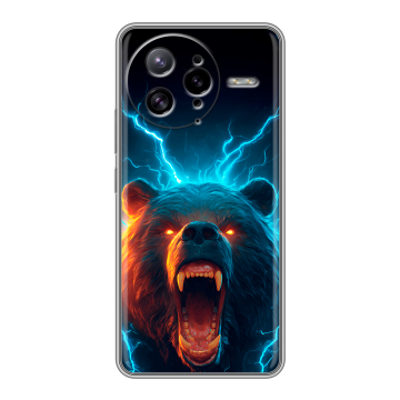 Силиконовый чехол на Poco F7 Ultra с принтом Медведь