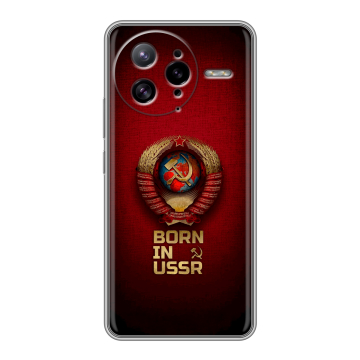 Силиконовый чехол на Poco F7 Ultra с принтом Флаг Герб СССР