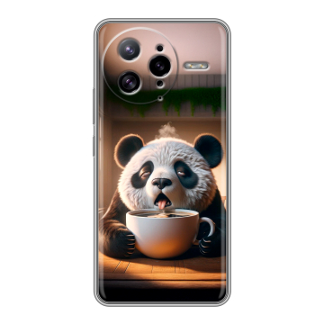 Силиконовый чехол на Poco F7 Ultra с принтом смешная панда Силиконовый чехол на Poco F7 Ultra с принтом смешная панда