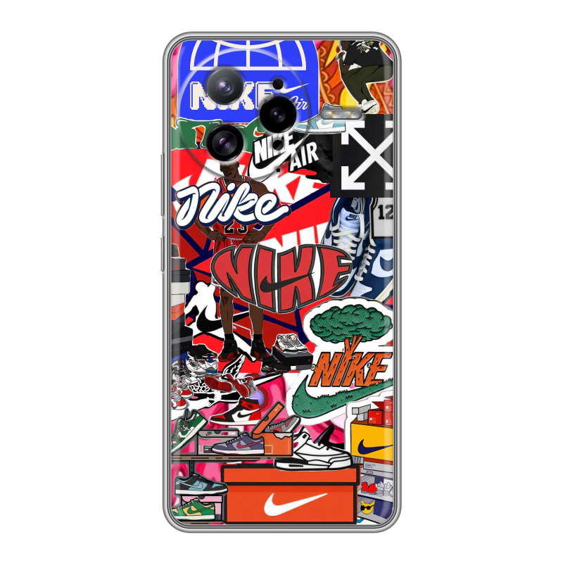 Силиконовый чехол на Poco F7 Ultra с принтом Найк Nike яркий Силиконовый чехол на Poco F7 Ultra с принтом Найк Nike яркий
