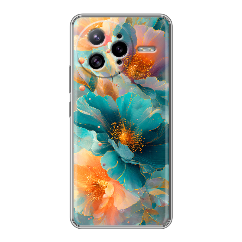 Силиконовый чехол на Poco F7 Ultra с принтом Цветы Силиконовый чехол на Poco F7 Ultra с принтом Цветы
