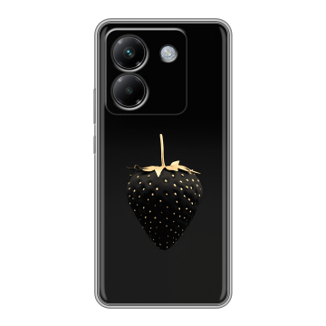 Силиконовый чехол на Poco M7 Pro 5G с принтом Черная клубника Силиконовый чехол на Poco M7 Pro 5G с принтом Черная клубника