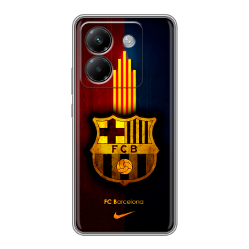 Силиконовый чехол на Poco M7 Pro 5G с принтом Барселона Barcelona